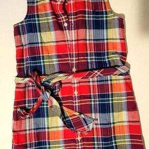 Girls Polo Ralph Lauren Plaid Dress Size 5